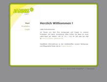Tablet Screenshot of jannis-gmbh.de
